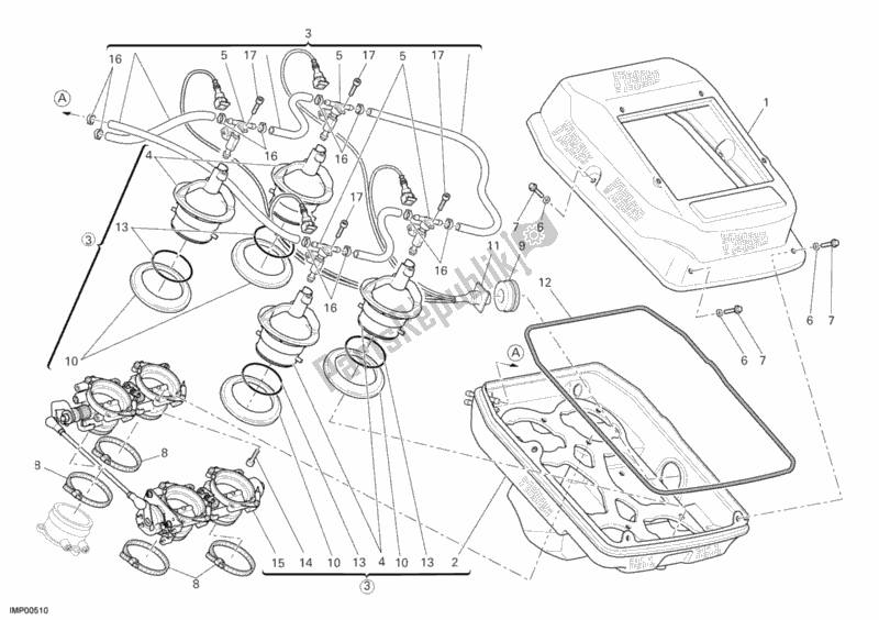 Tutte le parti per il Corpo Farfallato del Ducati Desmosedici RR 1000 2008